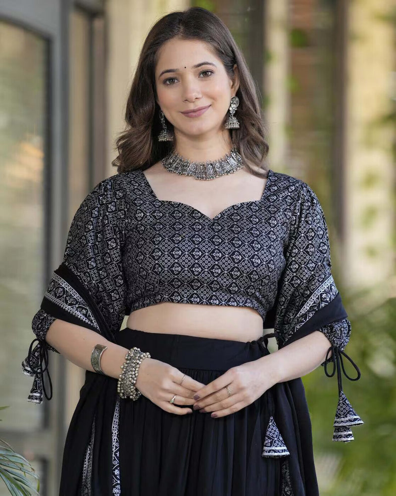 Women Flared Lehenga & Choli with Dupatta