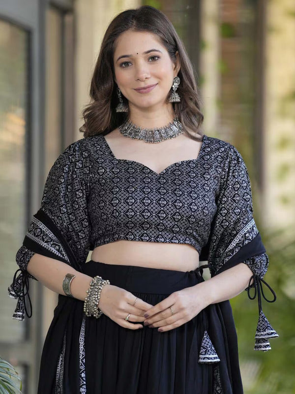 Women Flared Lehenga & Choli with Dupatta