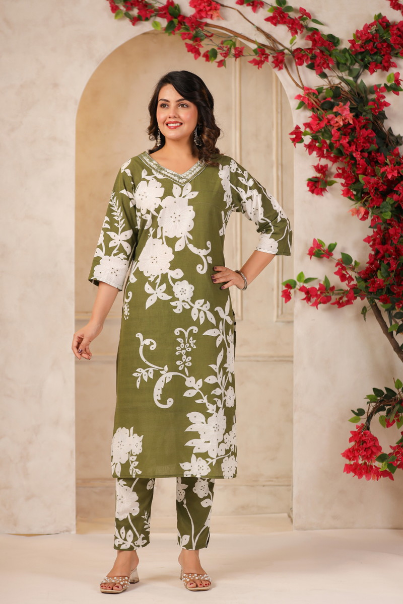 A Soft Touch -Cotton Women's Kurta Set