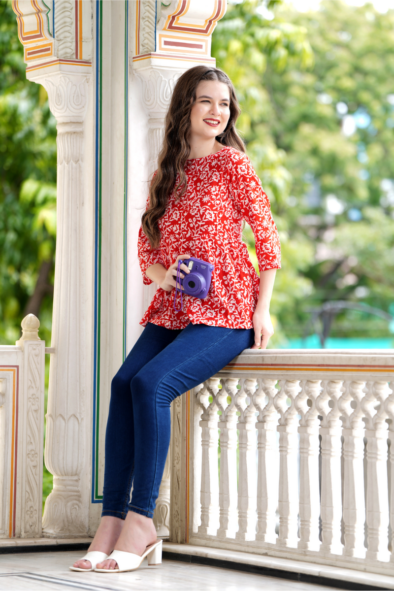 Casual Regular Sleeves Printed Women