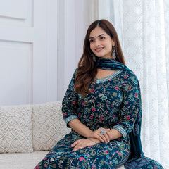 Women Printed Kurta and Pant Set With Dupatta | Ethnic Set | Dupatta Set | Kurta Set