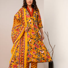 Women Floral Print Straight Kurta Set