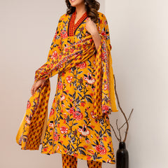 Women Floral Print Straight Kurta Set