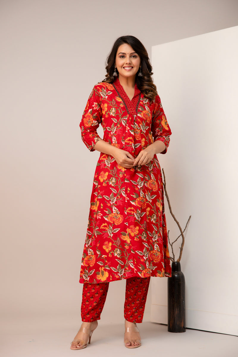 Women Viscose Rayon Kurta Pant Dupatta Set