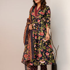 Women Floral Print Straight Kurta Set