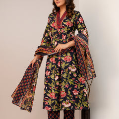 Women Floral Print Straight Kurta Set