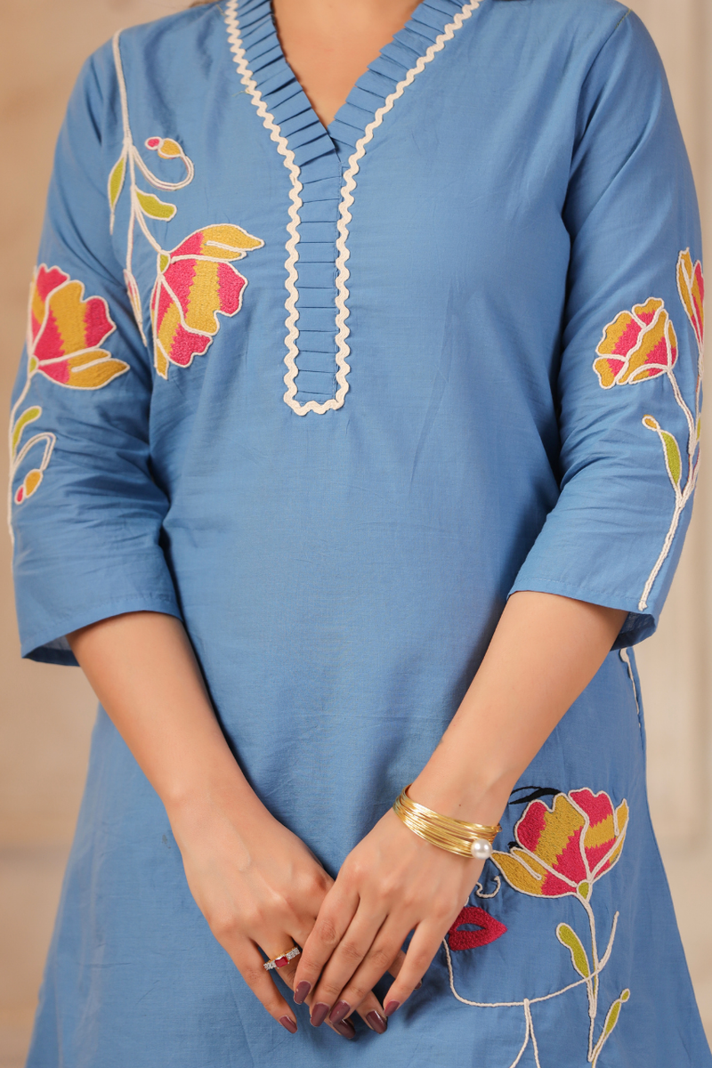 Women's Floral Printed Straight Co-ord Set