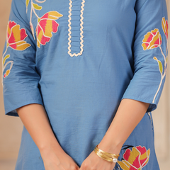 Women's Floral Printed Straight Co-ord Set