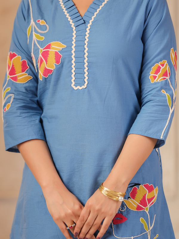 Women's Floral Printed Straight Co-ord Set