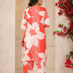 Women's Floral Printed Straight Co-ord Set