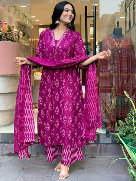 Women’s Stylish Embroidery Work Long Kurta Set with Dupatta | Elegant Ethnic Wear for Festive & Casual Occasions