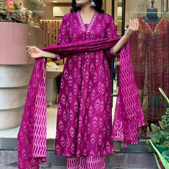 Women’s Stylish Embroidery Work Long Kurta Set with Dupatta | Elegant Ethnic Wear for Festive & Casual Occasions