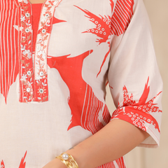 Women's Floral Printed Straight Co-ord Set