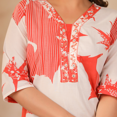 Women's Floral Printed Straight Co-ord Set