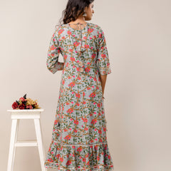 Women Floral Embroidered Gotta Patti Anarkali Kurta