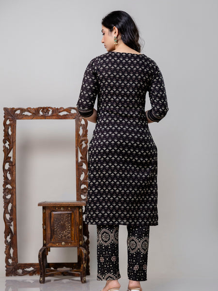 Women Printed A-Line Kurta With Pants & Dupatta