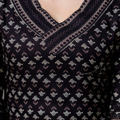 Women Printed A-Line Kurta With Pants & Dupatta