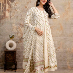 Hand Block Printed Pure Cotton Kurta with Trousers & Dupatta Set