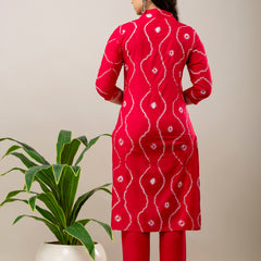 Women Embroidered Rayon Kurta & Pant Set