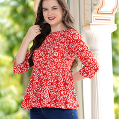 Casual Regular Sleeves Printed Women