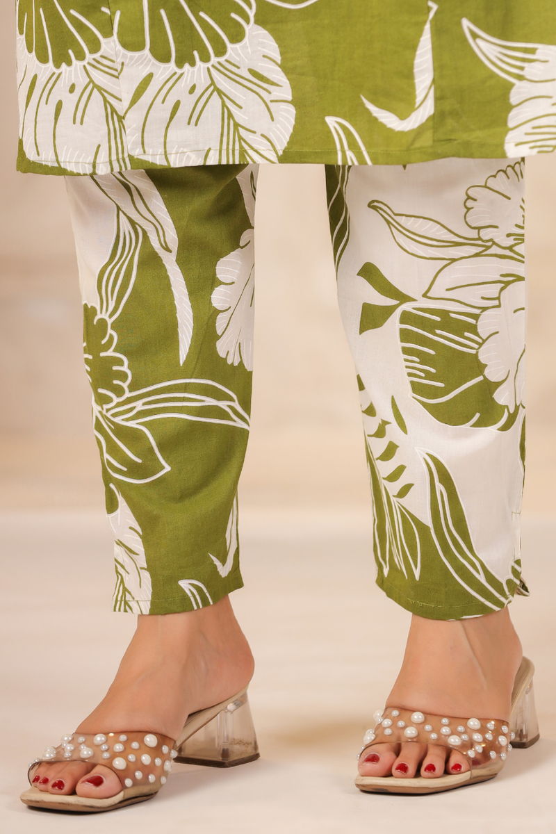 Women's Floral Printed Straight Co-ord Set