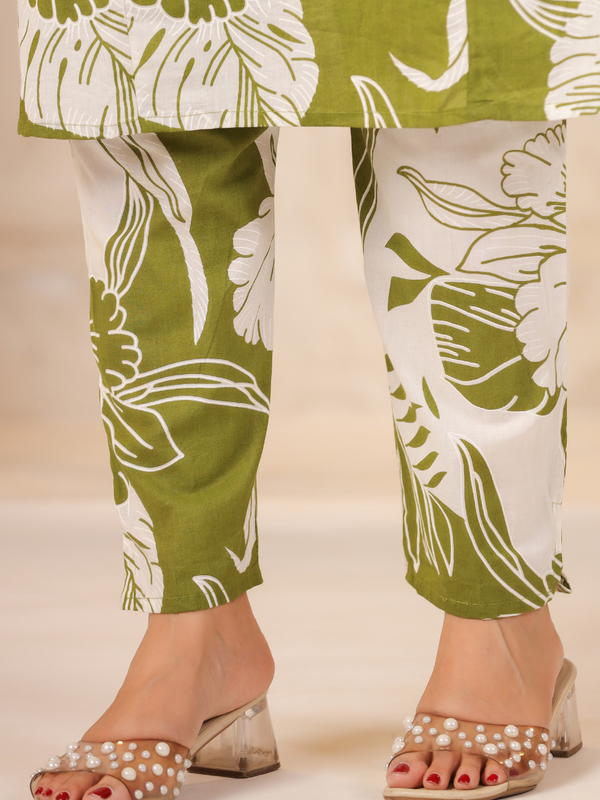 Women's Floral Printed Straight Co-ord Set