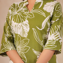 Women's Floral Printed Straight Co-ord Set