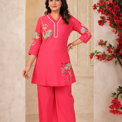 Women's Floral Printed Straight Co-ord Set