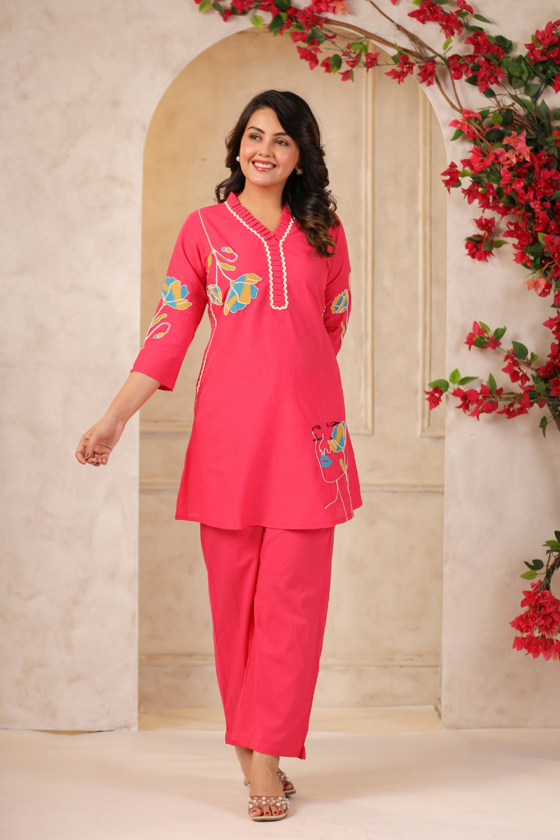 Women's Floral Printed Straight Co-ord Set