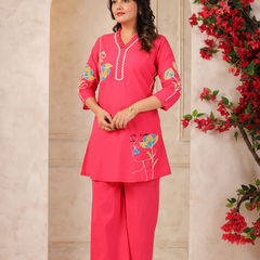 Women's Floral Printed Straight Co-ord Set