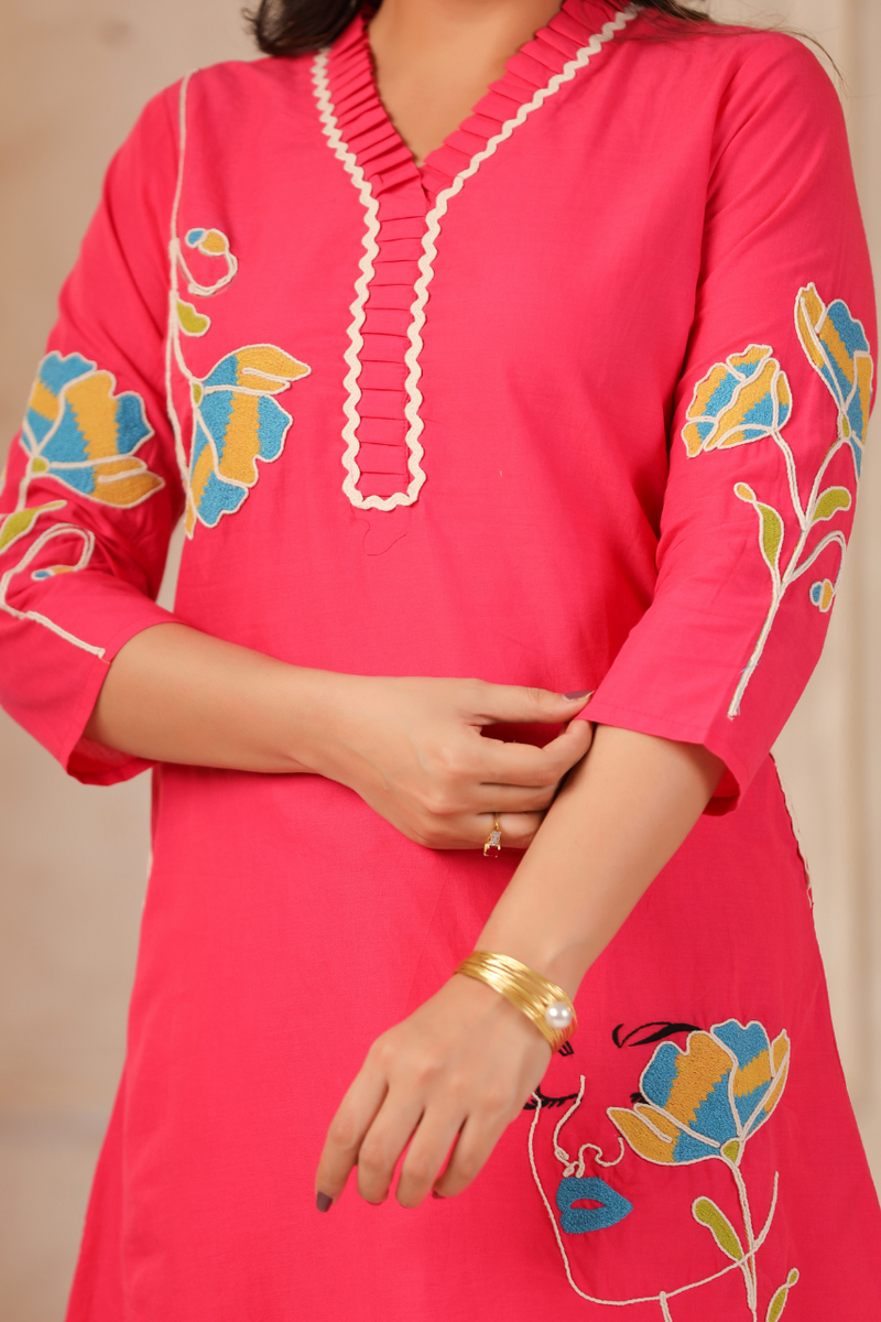 Women's Floral Printed Straight Co-ord Set