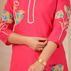 Women's Floral Printed Straight Co-ord Set