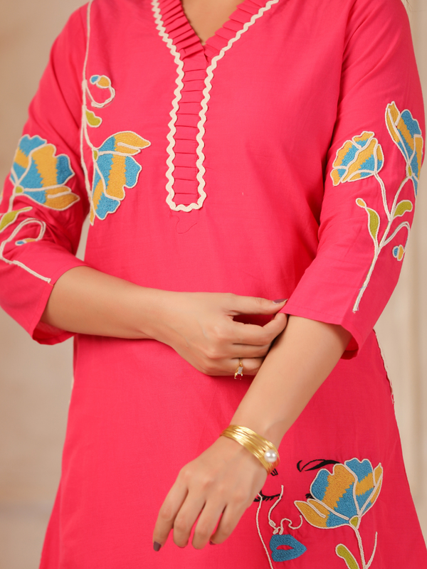 Women's Floral Printed Straight Co-ord Set