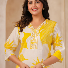 Women's Floral Printed Straight Co-ord Set
