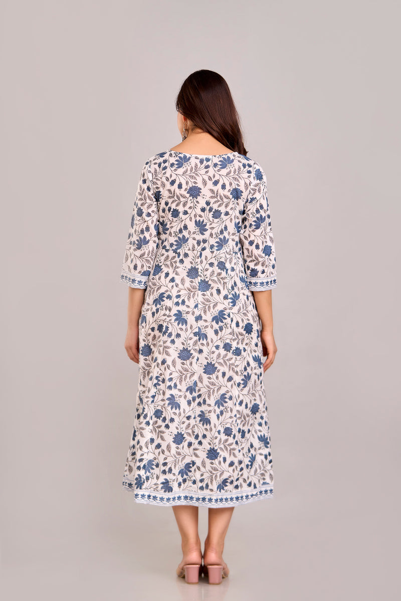 Floral Printed Anarkali Kurta