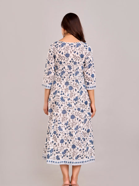 Floral Printed Anarkali Kurta