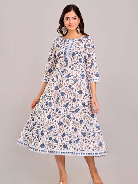 Floral Printed Anarkali Kurta