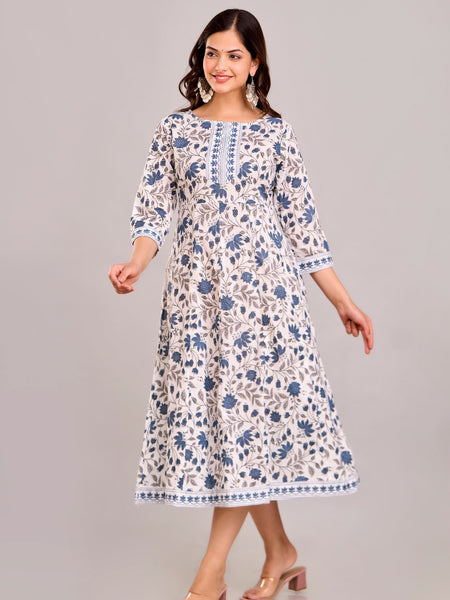 Floral Printed Anarkali Kurta