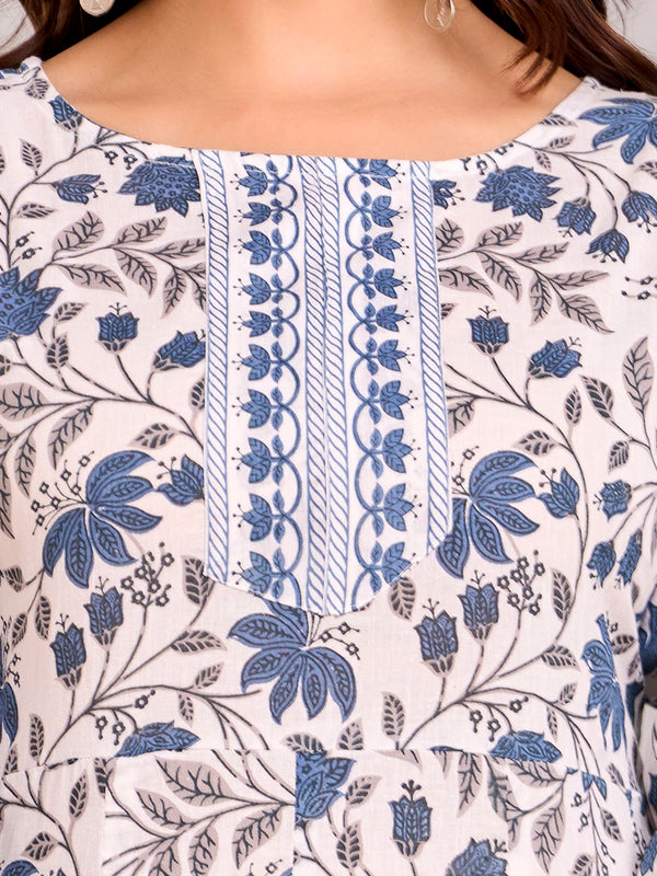 Floral Printed Anarkali Kurta