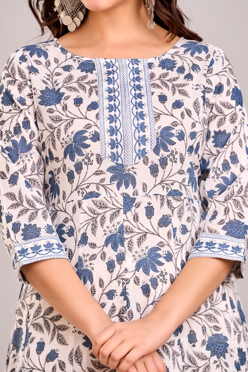 Floral Printed Anarkali Kurta