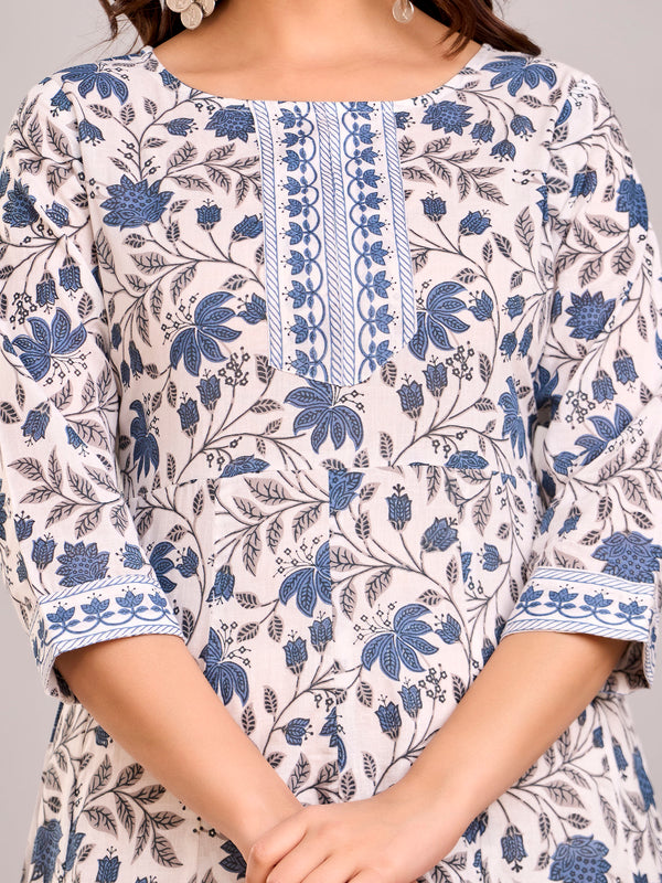 Floral Printed Anarkali Kurta