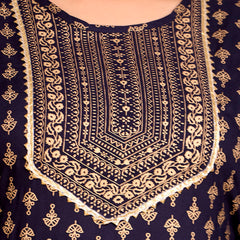 Women Printed  Rayon Anarkali Kurta