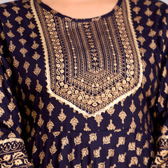 Women Printed  Rayon Anarkali Kurta
