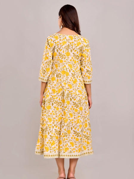 Floral Printed Anarkali Kurta