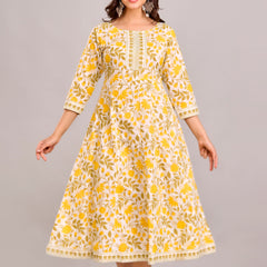 Floral Printed Anarkali Kurta