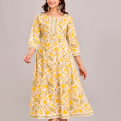 Floral Printed Anarkali Kurta