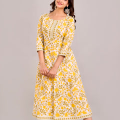 Floral Printed Anarkali Kurta