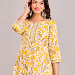 Floral Printed Anarkali Kurta
