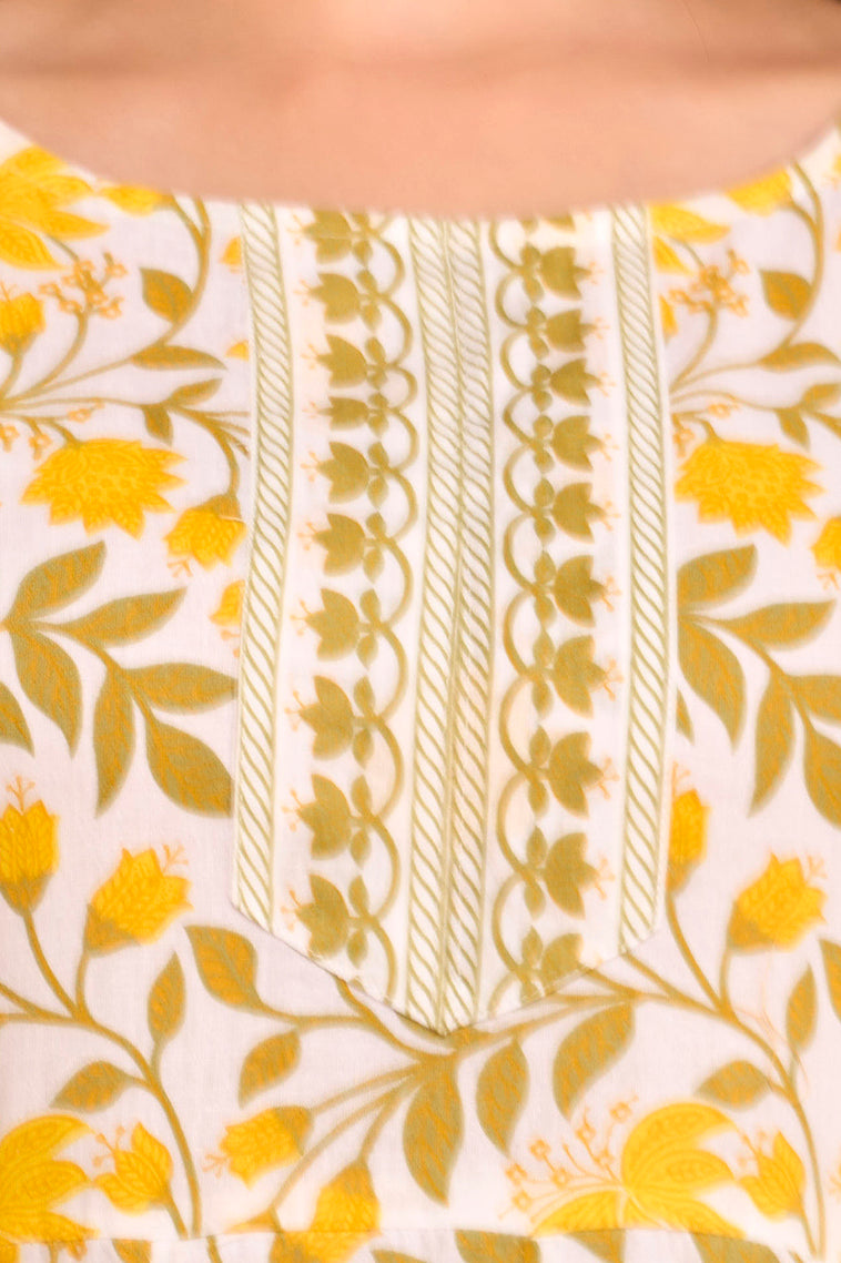 Floral Printed Anarkali Kurta