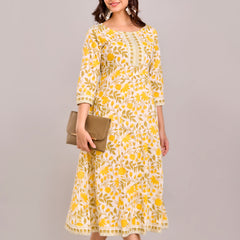 Floral Printed Anarkali Kurta